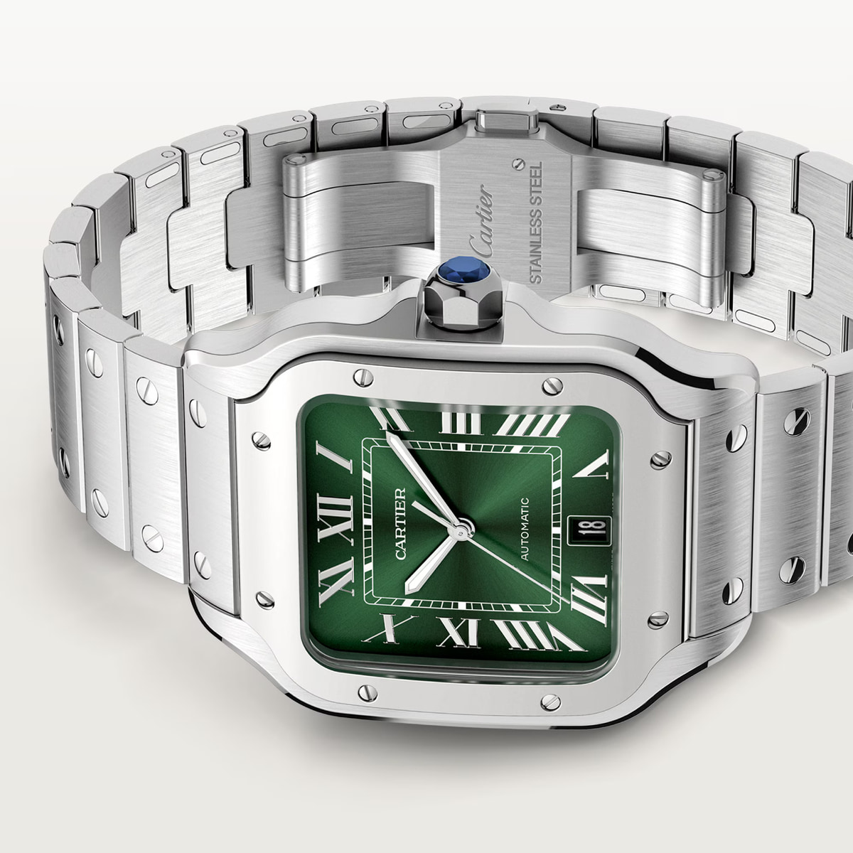Cartier SANTOS — корпус и застёжка браслета