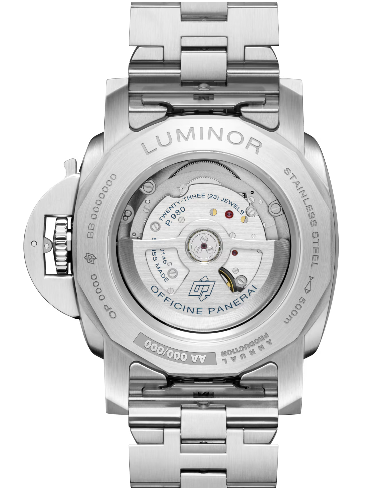 PANERAI Luminor Marina — задняя сторона корпуса